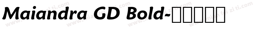 Maiandra GD Bold字体转换